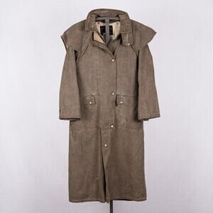 Vintage Down Under Australian Outfitters Cotton Duster Heavy Western Jacket MED